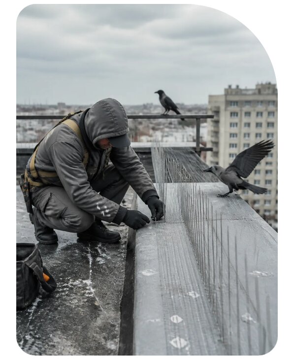 Защита от ворон под ключ в Комсомольске-на-Амуре по цене от 5102 р. | Сенат-Кмс